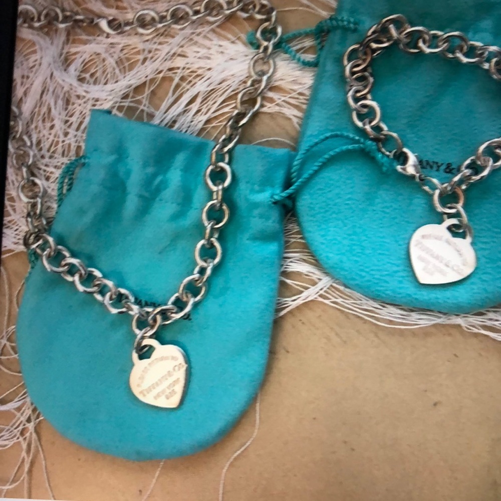 Tiffany & Co . Choker and matching heart bracelet.